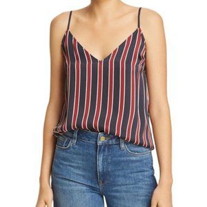 NWT FRAME Satin Silky Striped V-Neck Camisole Top